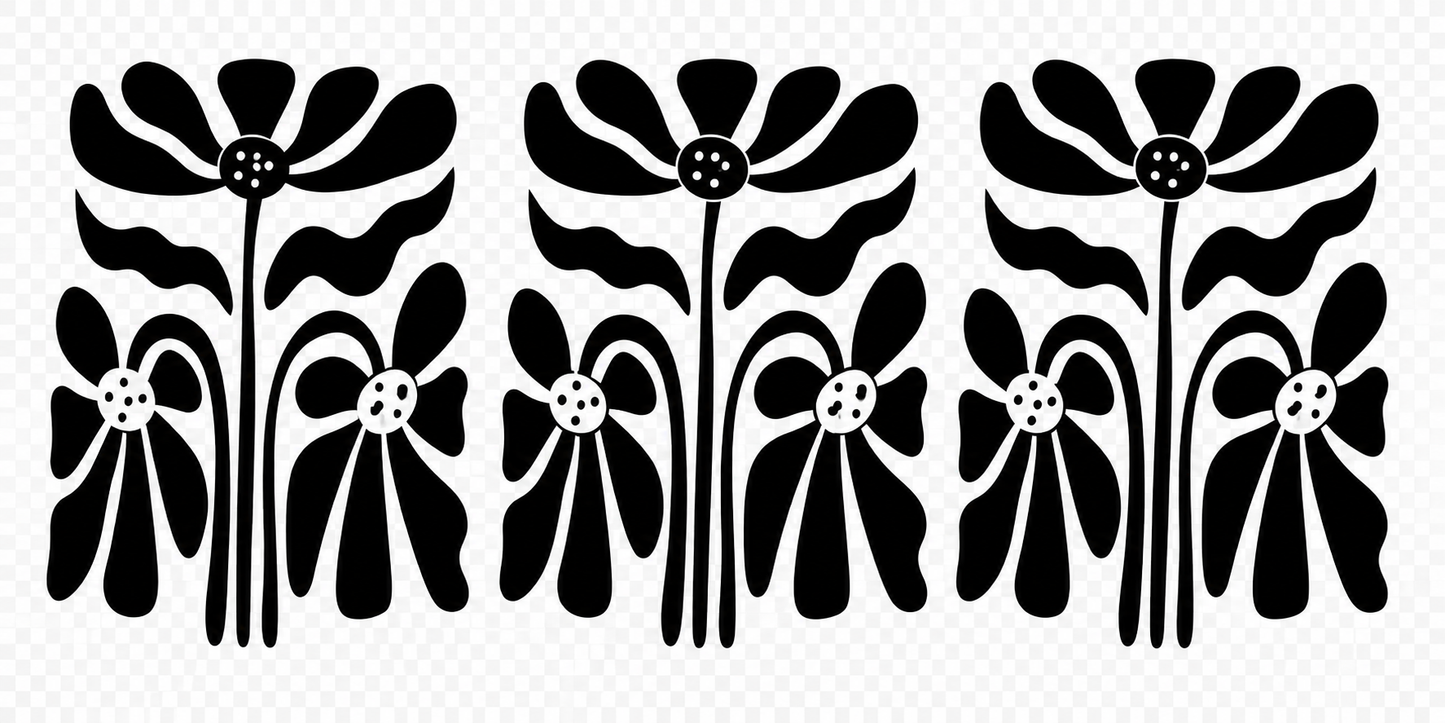Engraved Retro Flower Can Cooler - 14 oz