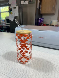 Aztec Glass Iced Coffee Cup - 16 oz