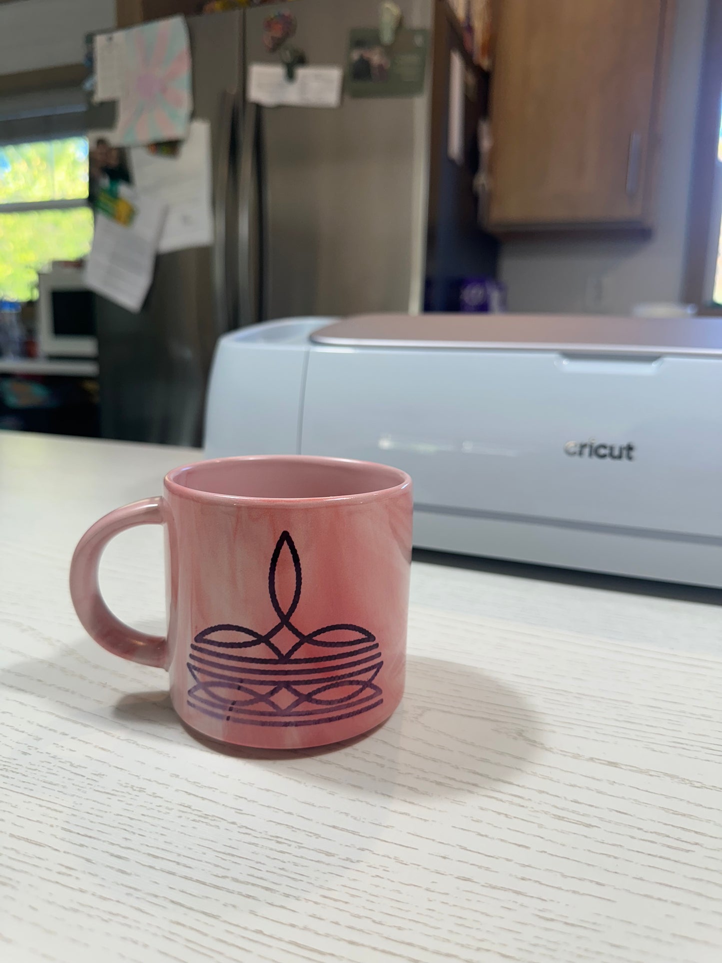 Pretty In Pink Boot Stitch Mug - 10 oz