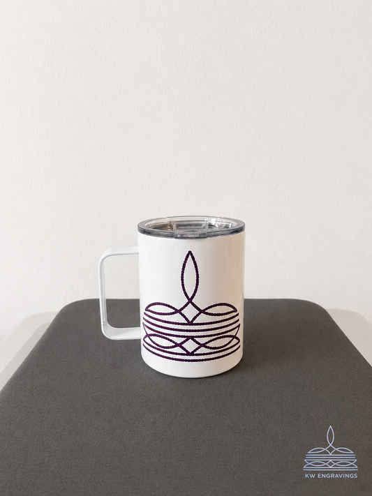 Purple Boot Stitch Tumbler Mug - 12 oz