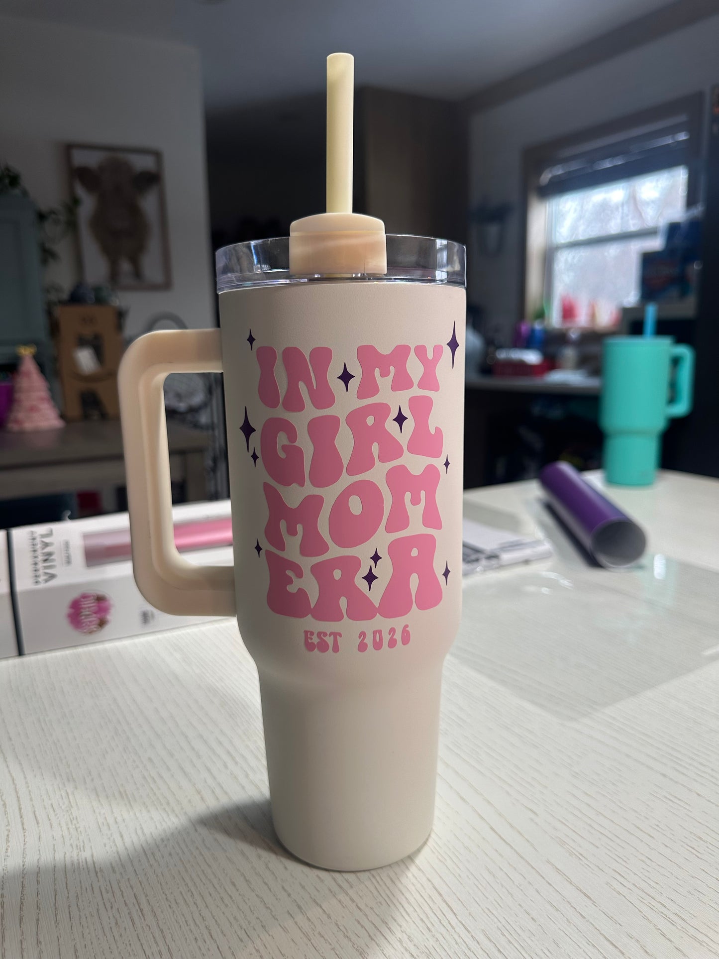 In My Girl Mom Era Stainless Steel Tumbler - 40 oz